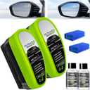 2Pcs Oil-Free Car Glass Brushes, Automotive Oil Film Cleaning Brush for Car Windows, 2026 Upgrade 2.0 Cleaning Doard, 150ml Universal Clearvision Glass Cleaner Prevents Rain and Fog