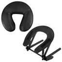 VARIPOWDER Adjustable Massage Table Face Cradle with Pillow Cushion Massage Table Bed Chair Headrest  Face Pillow Massage Platform Head Rest Cushion Cradle for Salon Home Mattress Top Massage Kit (Black)