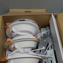 Smart Recessed Lighting 6 Inch RGBCW Color Changing 16W LED Recessed Ceiling Light with Junction Box,1350LM Canless LED Downlight Compatible with Alexa,Dimmable by Bluetooth Control -6 Pack