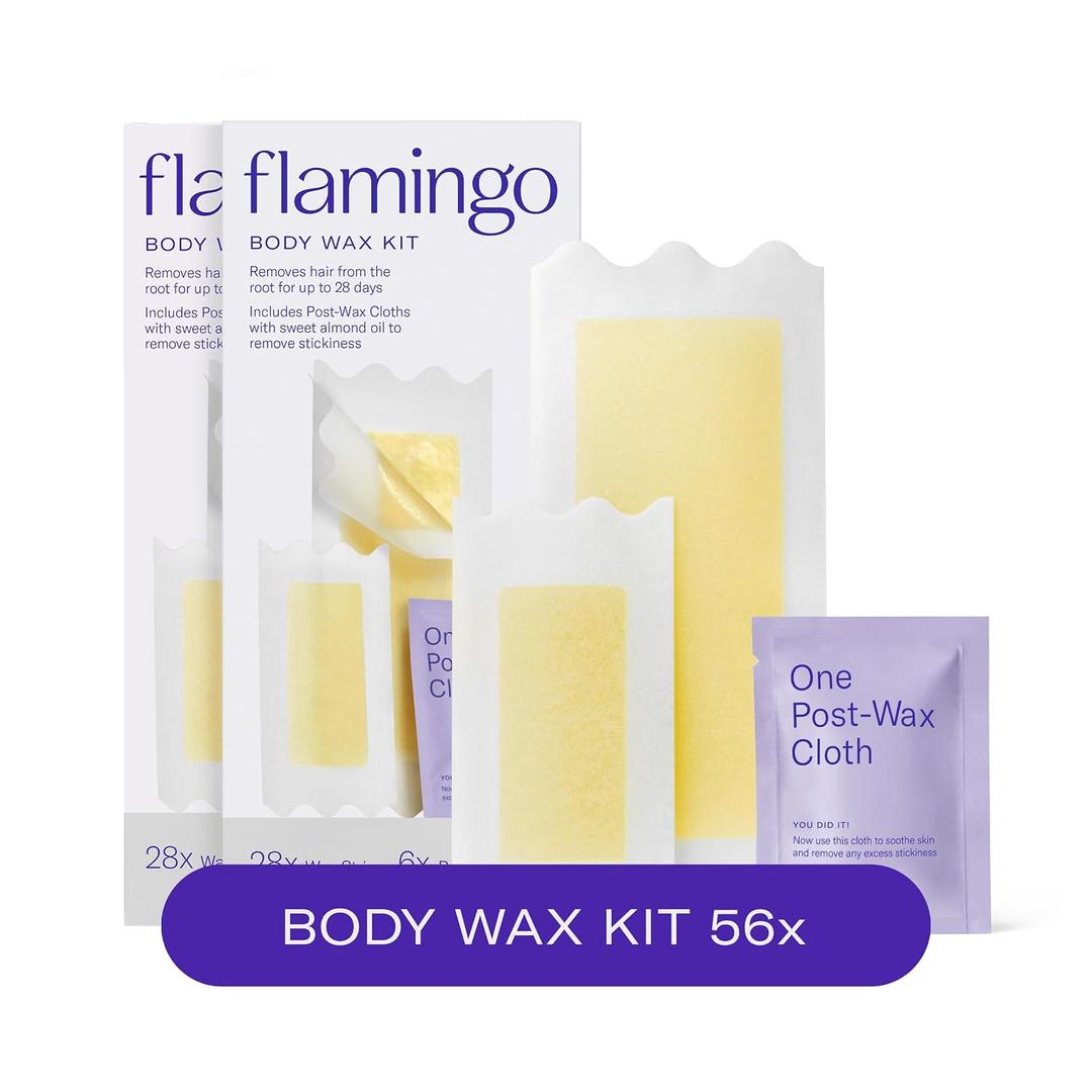 Flamingo Wax Strips for Hair Removal, Women's Body Wax Kit, Pack of 2