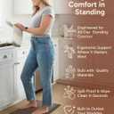 Ophanie Kitchen Mats for Floor, 3/4 inch Thick, 17x24 Anti Fatigue Cushioned Mat, Kitchen Rugs, Waterproof, Comfort Ergonomic Standing Mat for Office, Home, Sink, Brown Non-Slip Ridged Bottom