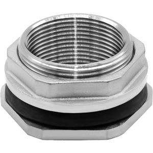 Beduan 1.5" Female Bulkhead Water Tank Connector Stainless Steel Thru-bulk Fitting