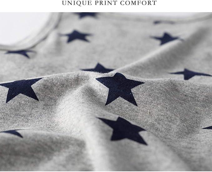Toddler Baby Boys Tank Soft Cotton Sleeveless Top Undershirts Pack of 1 (6-7 Y, Star)