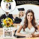 Spiareal 6 Pcs Graduation Box Centerpieces for Table 6/7 Inch Photo Frame Display Congrats Grad Party Favor Gift Picture Table Box Photo Props Frame for Graduation Decoration(White)
