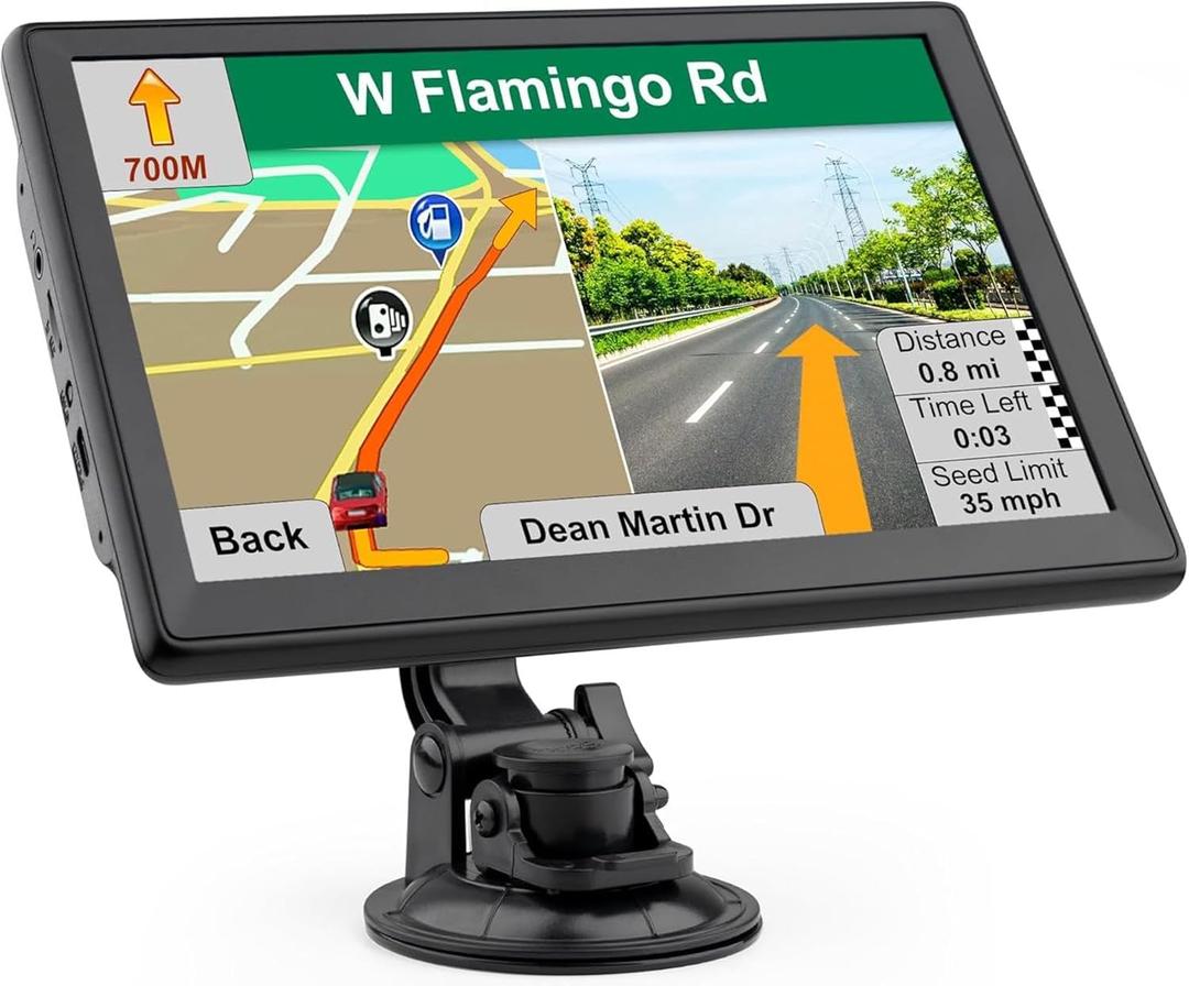 GPS Navigator for Car with 2026 Maps Lifetime Free Update, 7" Car GPS Navigation System for Vehicles Truck Commercial Drivers with POI/ZIP Search, Support FM, Voice Guidance, Speedcam/Red Light Alerts