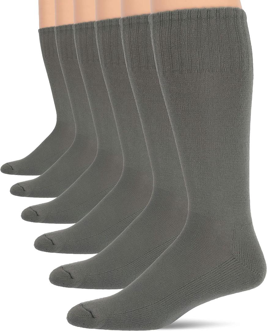 Jefferies Socks Men's Jefferies Men's Military Rib Top Combat Crew Boot Socks 6 Pack