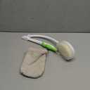 Back Scrubber Bath Brush for Shower Curved Long Handle, Foldable Handled Shower Body Brush Whith Absorbent Microfiber Bag Can Quickly Dry Your Back