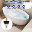 Freestanding Tub Drain Rough-in Kit, Bathtub Drain Kit with PVC Adapter & Brass Tail Pipes,Free Standing Tub Drain Kit, Suitable for All Freestanding Bathtub, Floor-Mounted, and Copper Bathtubs