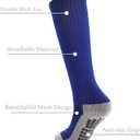 Marchare Boys Athletic Soccer Socks Knee High Socks Grip Sock Baseball Football Sock For Boys Girls (Black)