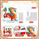 Geelin 47" Chinese New Year Dragon Cardboard Cutout Stand up 2026 Lunar New Year Party Decoration Life Size Photo Booth Props for Chinese Spring Festival Decorations