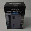 NineSky Dehumidifiers for Home, 95 OZ Water Tank, (1000 sq.ft) Dehumidifiers for Bathroom Bedroom Basement with Auto Shut Off,7 Colors LED Light(Black)