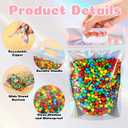 Sinload 120 Pcs Plastic Gift Bag Bulk 5.5 x 8.7 Inch Resealable Party Goodie Bag with Clear Window Color Favor Pouch with Handle for Home Birthday Wedding Party Candy Gift Wrap Supply (Clear Laser)