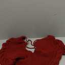 Christmas Tree Skirt 48 Inch Large - Knit Knitted Thick Rustic Tree Skirt Decor for Fall Thanksgiving Day Xmas Holiday Party Winter Farmhouse New Year Decoration Indoor Outdoor(Red)