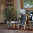 Freestanding Wooden A Frame Double Sided Chalkboard for Tabletop Menu Board, Wedding Message Sign
