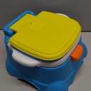 Sesame Street Cookie Monster Terrific 3 in 1 Potty Training Toilet Seat and Step Stool, Easy Clean Design with Flush Handle and Sounds, Portable, Great for Travel, Perfect for Toddler Boys & Girls 1-3