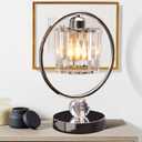 Bedside Table Lamps Small Table Lamp for Bedroom Small Bed Side Light with E26 Minimalist Nightstand Light Lamp, Desk Lamps for Reading Room, Kids Room, Living Room, Office, Dorm(Chrome)