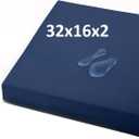 32x16x2 Outdoor Bench Cushion, Strengthen Waterproof Seat Cushions, High-Density Bench Pad with Anti-Slip Bottom, Outdoor Cushion for Patio Garden Swing Furniture - Midnight Blue