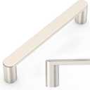 Amerdeco 10 Pack ZH0005BSN Brushed Satin Nickel 5 Inch(128mm) Hole Centers Kitchen Cabinet Pulls Hardware Modern Kitchen Handles for Cabinets Cupboard Handles Drawer Pulls