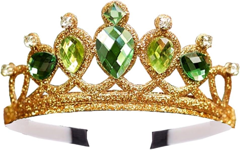 Girls Costume Accessories Princess Tiana Dress up Accessories Tiana Crown Halloween Christmas Party Favors for Kids