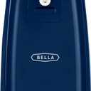 BELLA Electric Can Opener and Knife Sharpener, Multifunctional Jar and Bottle Opener with Removable Cutting Lever and Cord Storage, Stainless Steel Blade, Navy