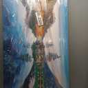 Scenery Canvas Wall Art for Living room Office Bedroom Mountain Forest Landscape Wall Art Clear Lake Stone Tree Pictures Art Print Paintings Modern Nature Wall Decor Artwork Waterproof -20 * 40inch