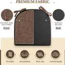 Wellsin Chair Cushions for Dining Chairs 6 Pack - Kitchen Chair Cushions with Ties and Non-Slip Backing - Dining Chair Pads 16"X16"X2", Brown