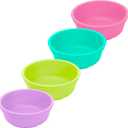 Re-Play 12 Oz. Toddler Bowls for Snack and Everyday Dining - Dishwasher and Microwave Safe - Made in USA - Set of 4-5.75" x 5.75" x 2" - Mermaid