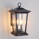 Dusk to Dawn Outdoor Wall Sconce Lights, Large Waterproof Exterior Wall Lantern Light Fixture with E12 Base, Oil Rubbed Bronze Wall Mount Light, Outdoor Wall Lights for Porch (A272-1-ORB)
