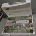 Oneach 27.75" Modern Table Lamps Set of 2, Green Bedside Lamp with Glass Nightlight, USB A+C, Unique Desk Lamps for Living Room, Bedroom, Nightstand, End Table (2 Bulbs Included)