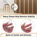 Arotive Shower Curtain for Bathroom, Beige and White Ombre Fabric Shower Curtain Sets with 12 Hooks, Waterproof & Machine Washable, 72x72 Inches