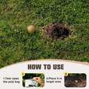 Mole Repellent for Lawns, Groundhog Repellent Outdoor, Armadillo Repellent, Mole Deterrent for Yard, Vole Repellent Outdoor, Gopher Repellent, Safe for Family & Pets, 10 Packs