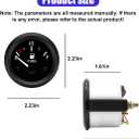 2" 52mm 12V Fuel Level Gauge Meter Kit with Nut/Bracket - 240-33ohm Boat Fuel Gauge Gas Tank Meter with E-1/2-F Pointer Dash, Universal for Car RV Yacht Marine Motorcycle (Black)