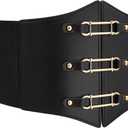 Stylish Corset Belt Metal O-Ring Waistband Heart-Ring Waistband (XL)