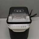 Countertop Ice Maker Machine, 8 Ice Cubes in 6 mins, 26lb/Day Ice with 2 Sizes- Portable Mini, Energy Saving & Basket/Scoop for Home/Party/Travel/Camping/Bar,Black