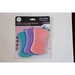 Infinity Silicon Sponges (3 Piece Set) - Lilac, Blush, Arctic