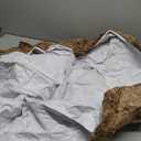 LIBERECOO Round Vinyl Fitted Tablecloth with Flannel Backing Elastic Edge Table Cover Waterproof Stain-Resistant Wipeable Tablcloths Fits 45-56" Round Tables (Walnut Wood)