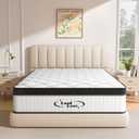 King Size Mattress,12 Inch King Mattress in a Box for Back Pain Relief, Upgrade Memory Foam and Pocket Coils Spring, Medium Firm, Excellent Motion Isolation, Edge Support, CertiPUR-US, 80x76x12 (White With Black)