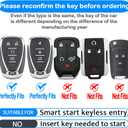 Sindeda for Chevrolet Key Fob Cover With Keychain Soft TPU Full Protection Key Shell Case Compatible with Chevrolet 2016-2025 Chevy Malibu Camaro Cruze Traverse Sonic Volt Bolt Equinox-Black