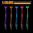 12 Pack Led Light Up Fairy Hair Accessories Braid Extension Butterfly Clips for Women Girls, Glow in the Dark Party Favors Supplies Neon Rave Accessories Wig for Festival Halloween Christmas Birthday