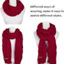 Aonal Womens Winter Scarf Cold Weather Thick Warm Cable Knit Wraps Chunky Large Soft Long Scarves