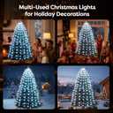 Christmas Tree Lights White Christmas Lights Outdoor Indoor 400Led 10 Lines Christmas Light with 8 Modes and Timer, Fairy Tree Light for Wedding Home Party 6Ft - 9Ft Xmas Trees Decorations(No Remote)