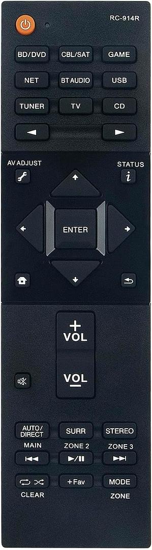 2 x RC-914R Replaced Remote Compatible with Pioneer AV Receiver VSX-1131K VSX831 VSX831K VSX-831K VSXLX10 VSXLX301 SCLX501 SC-LX501 SCLX502 SC-LX502 VSX-LX302 VSX-831 VSX-LX101 VSX-LX30VSX1131K VSX-1131