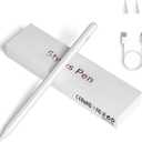 Stylus Pens for Touch Screens, Universal Fine Point iPad Pencil with Magnetic Adsorption Compatible with iPhone/ iPad/ Samsung/ Android/ Tablet & Other Touch Screens (White)