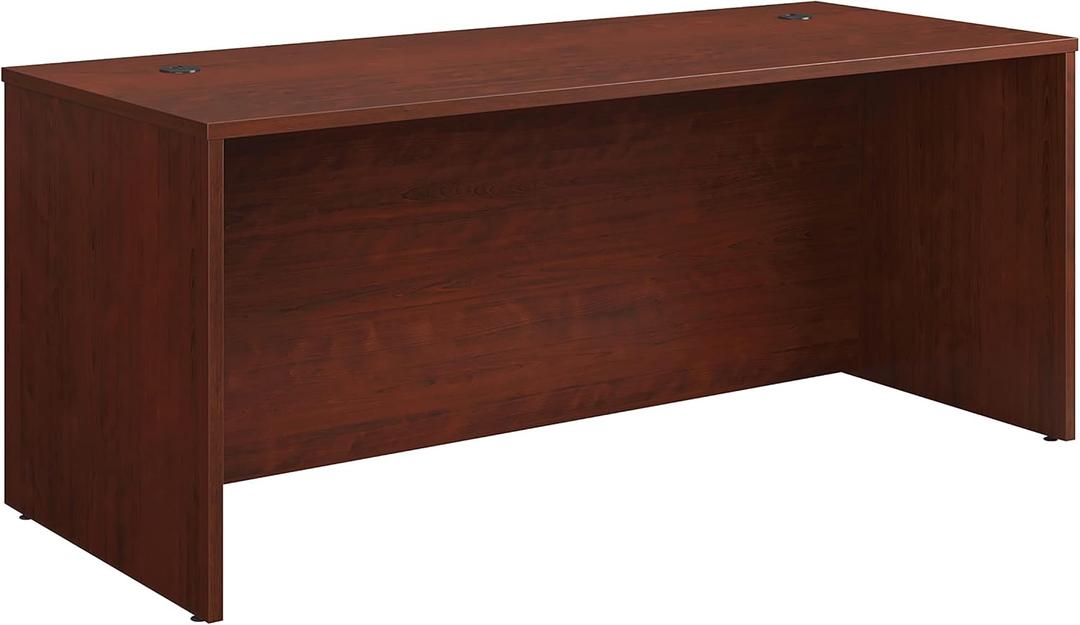 OfficeWorks by Sauder Affirm Commercial Office Desk, L: 71.10'' x W: 29.53'' x H: 29.29'', in Classic Cherry Finish
