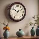 HYLANDA Wall Clock, Bronze Silent Non Ticking Classic Battery Operated Clocks, Decorative for Living Room, Bedrooms, Kitchen, Office (16 inch)