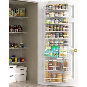 Moforoco White 9-Tier Over The Door Pantry Organizer, Pantry Organization And Storage, Metal Hanging Spice Rack Shelves Door, Home & Kitchen Essentials, Laundry Room Bathroom Organization Moforoco White 9-Tier Over The Door Pantry Organizer, Pantry Organization And Storage, Metal Hanging Spice Rack Shelves Door, Home & Kitchen Essentials, Laundry Room Bathroom Organization