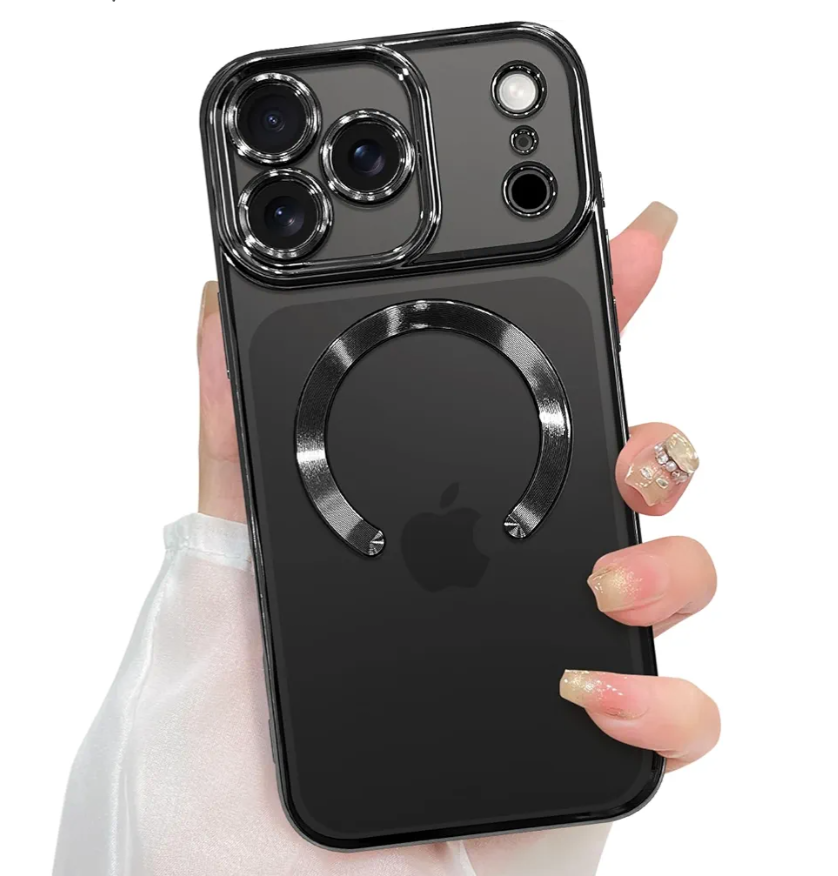 ZIYE Magnetic Case Made for iPhone 17 Pro 6.3 Inch [Compatible with MagSafe] Soft TPU Slim Phone Cover Anti-Scratch Drop Protection Clear Phone Case for Women Men, Black