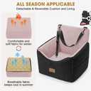 JOEJOY Dog Car Seats for Small Medium Dogs Under 35lbs, Dog Booster Seat with Detachable Washable Cover and Cushion, Memory Foam Pet Car Seat with Safety Belt and Storage Pockets (BP)