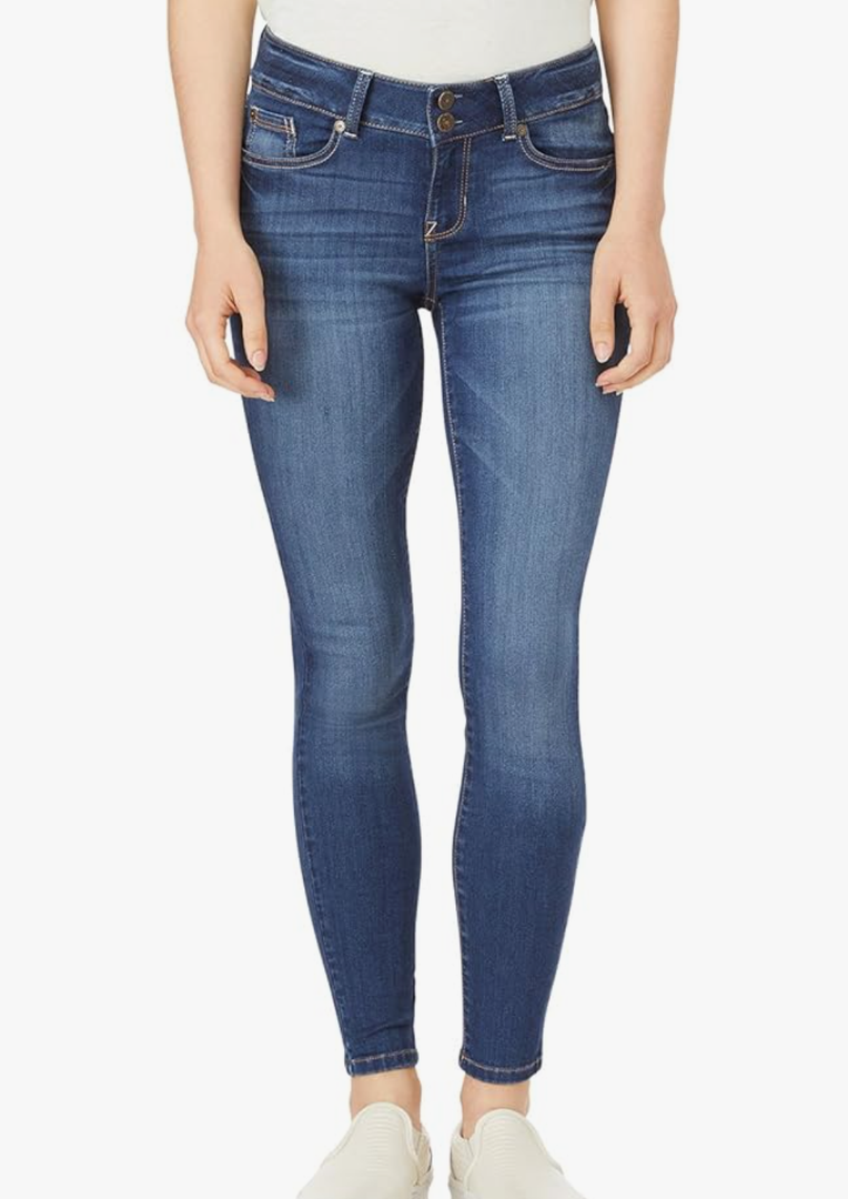 WallFlower Women's Ultra Fit Mid-Rise Insta Soft Denim Juniors Jeans, 14W