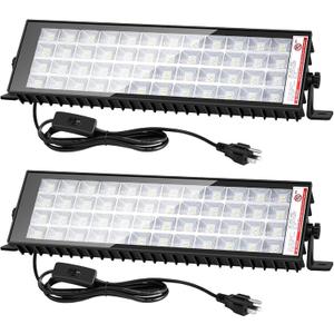 2-Pack 120W LED Shop Light 11000LM, Plug-in Garage Light with 9.8FT Cord and On/Off Switch, 6000K Workshop Lighting for Garage Workbench Warehouse Factory Yard Outdoor, IP66 Waterproof